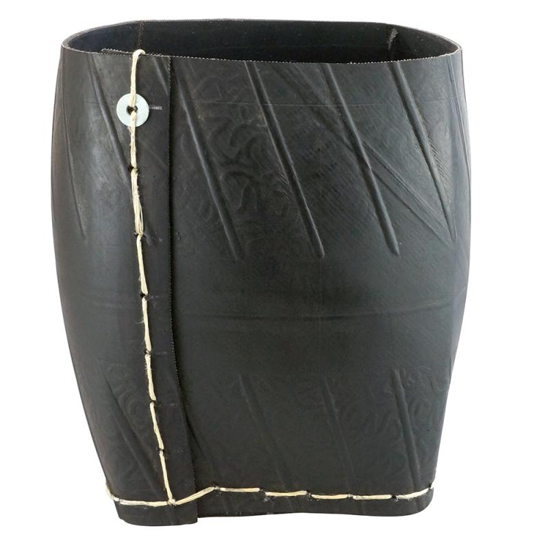 Karawan Authentic Cache-pot Carré En Pneu Recyclé - Grand Modèle