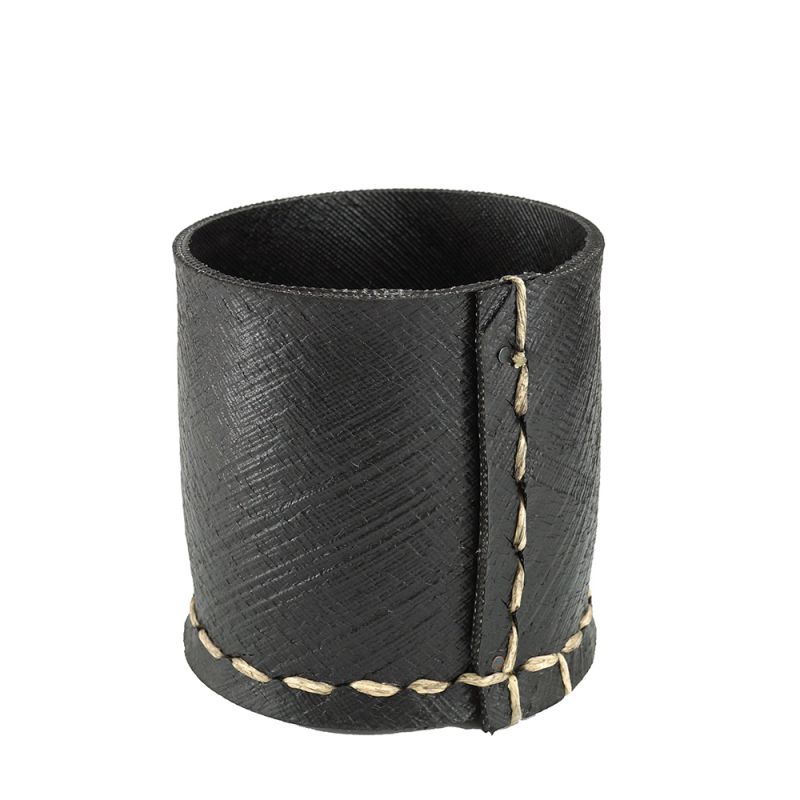 karawan authentic Cache-pot rond en pneu recyclé - Petit modèle