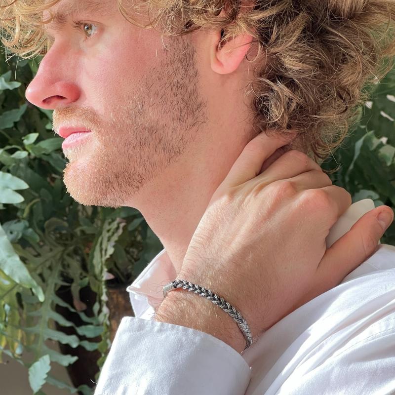 Karawan Authentic Chaine Tresse - Argent - Fait Main - Homme&femme