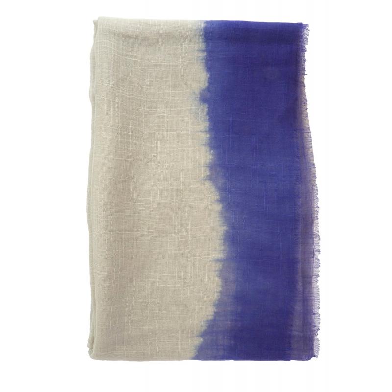 Karawan Authentic Chèches Chic En Coton Sable Et Indigo