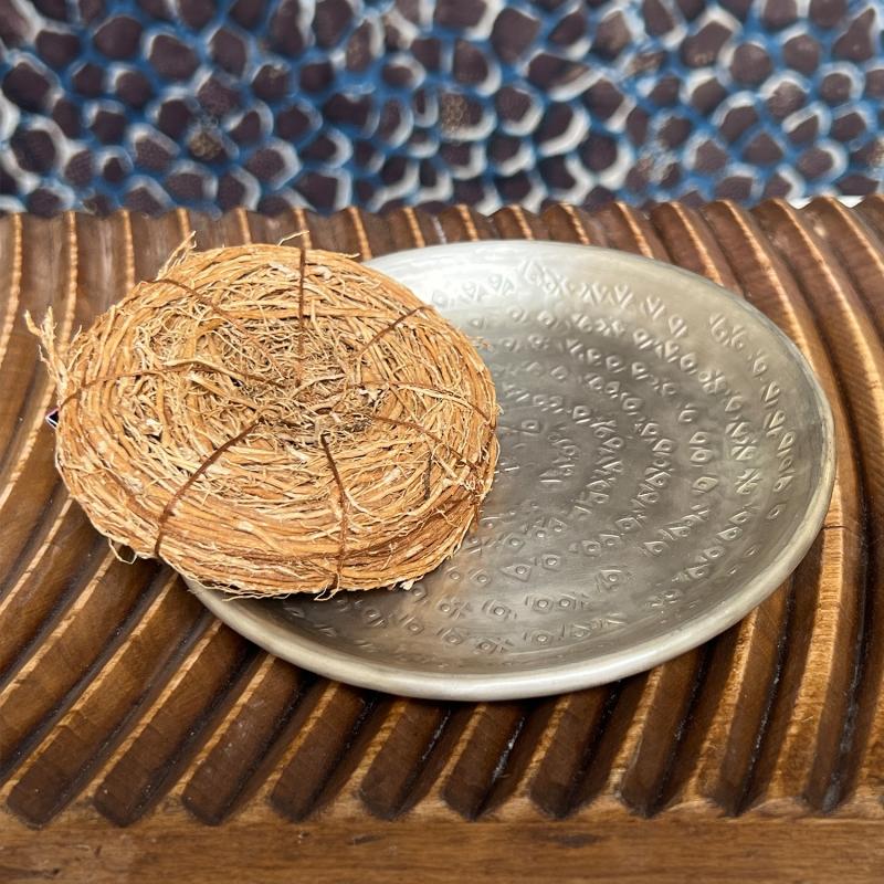 Karawan Authentic Coupelle / Plateau "Palmyr" Argenté Martelé Et Gravé