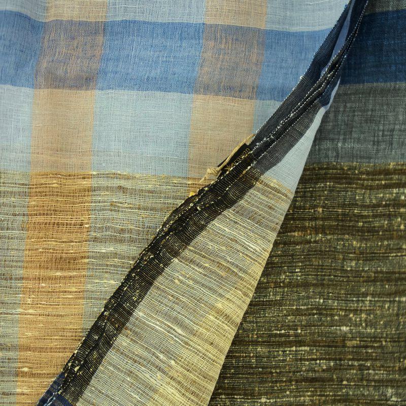 Karawan Authentic Etole En Lin Coton Bio Et Jute "Chess”