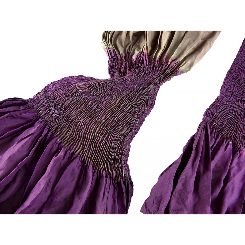 Karawan Authentic Foulard En Soie Shadows Violet Et Vieux Rose