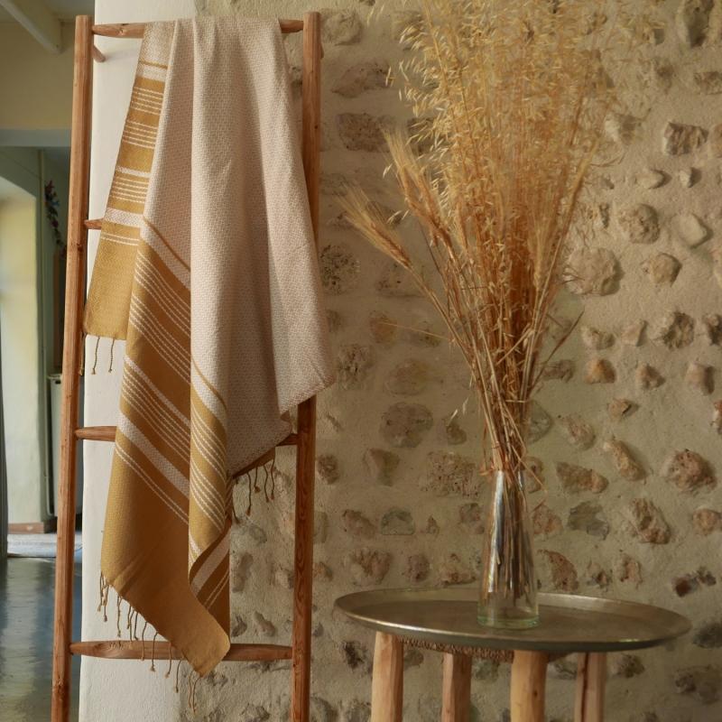 Karawan Authentic Fouta En Coton Biologique Blanc Pur