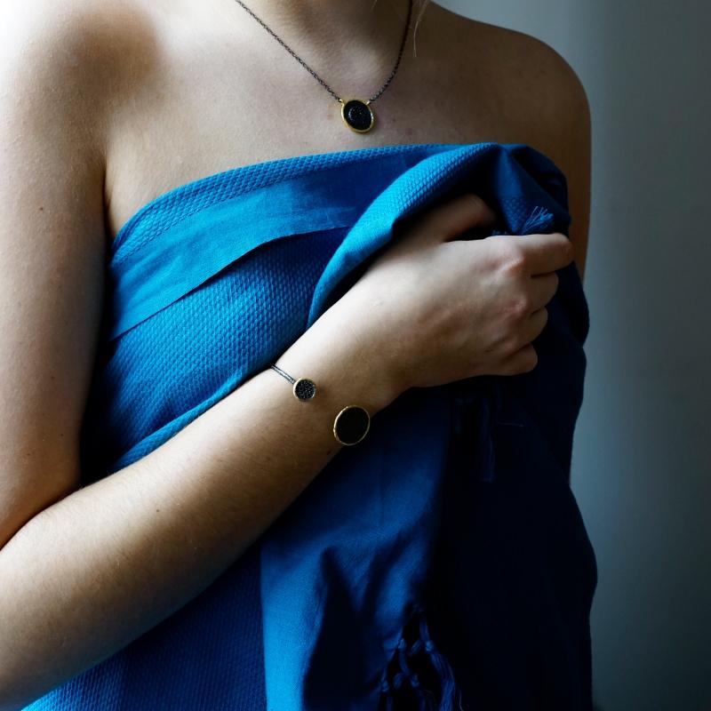 karawan authentic Fouta en coton biologique coloris SKY. Tissage à plat et tissage nid d'abeille alternant rayures bicolores