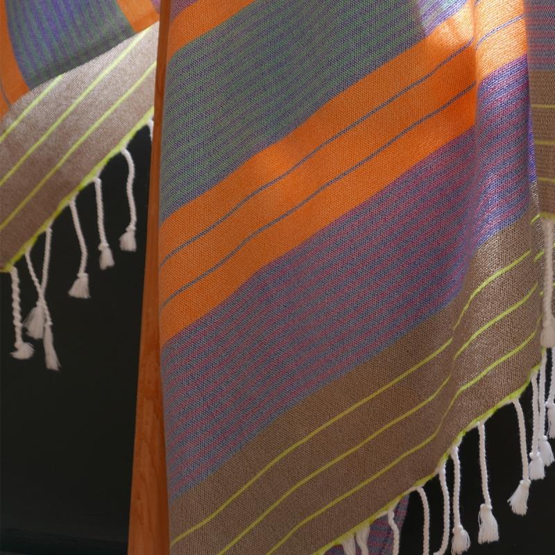 Karawan Authentic FOUTA EN COTON BIOLOGIQUE PURPLE SUN