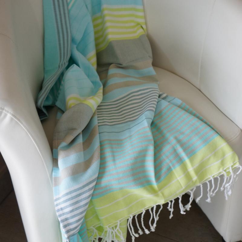 Karawan Authentic Fouta En Coton Biologique Sunny Lime