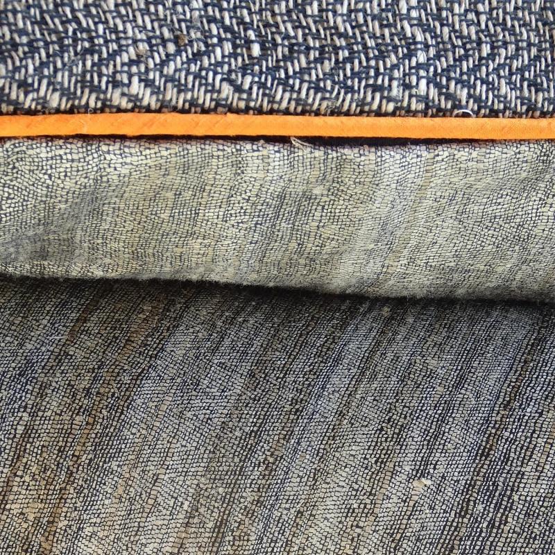 Karawan Authentic Grand Coussin "Ortie Et Soie" Rectangulaire Safran