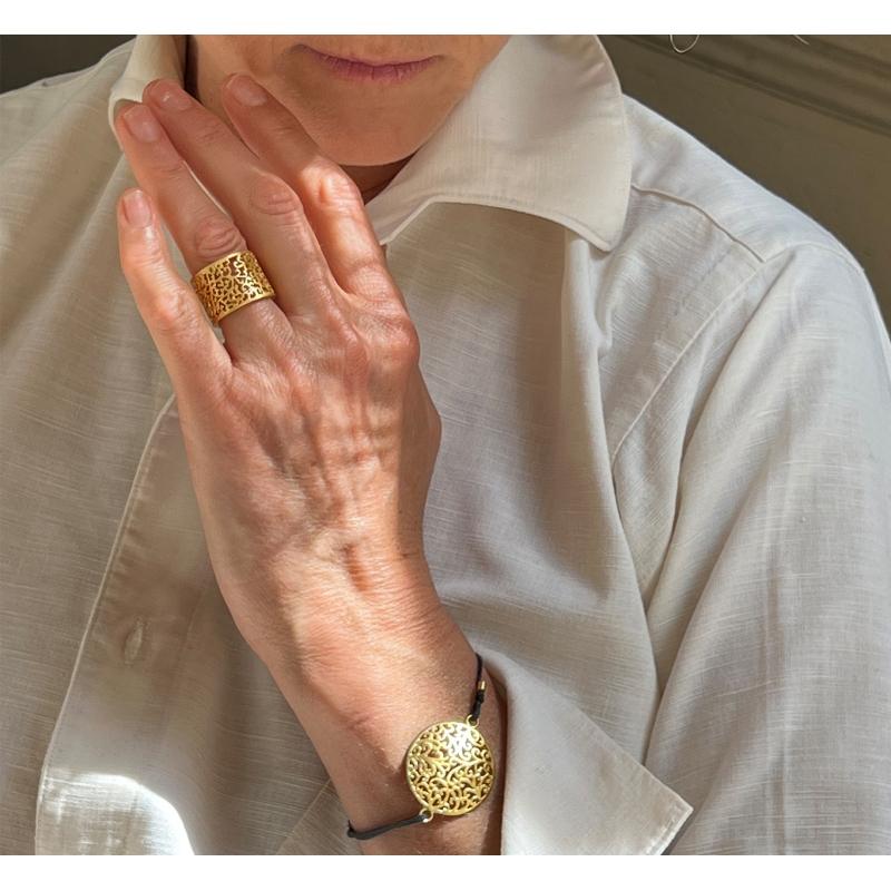 karawan authentic Anneau ajustable "Jardin secret"