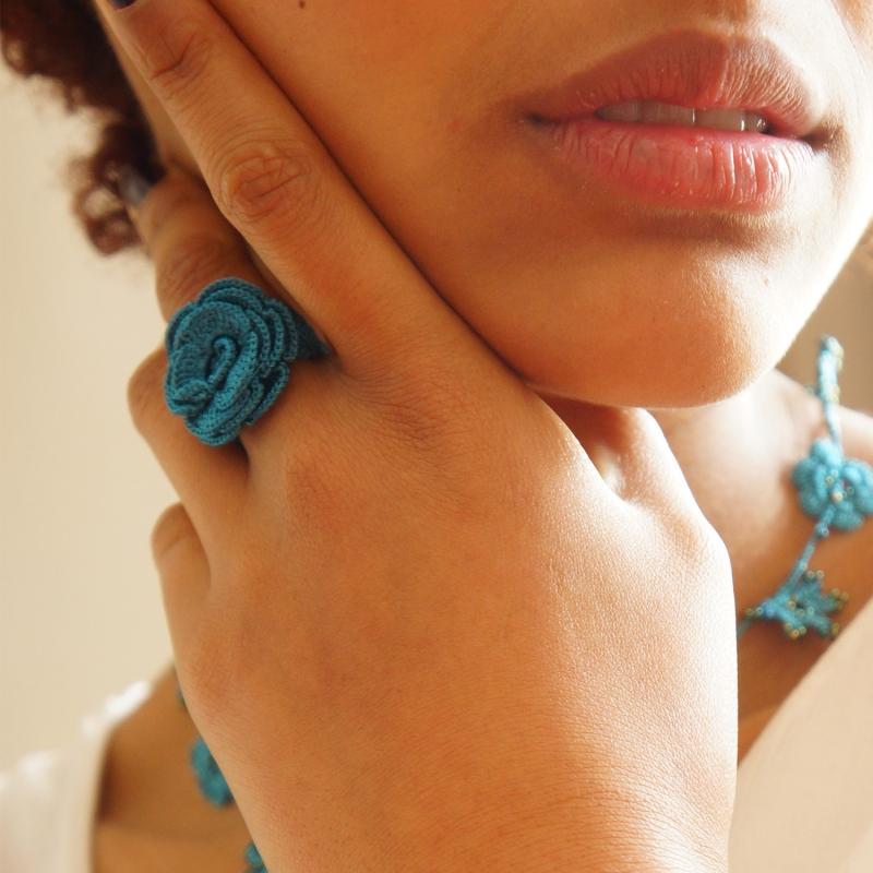 karawan authentic Bague "Belkis" Lagon