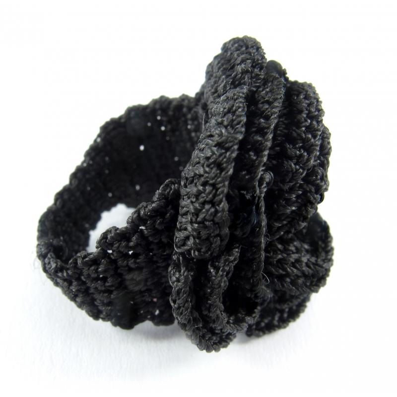 Karawan Authentic Bague "Belkis" Noir Carbone