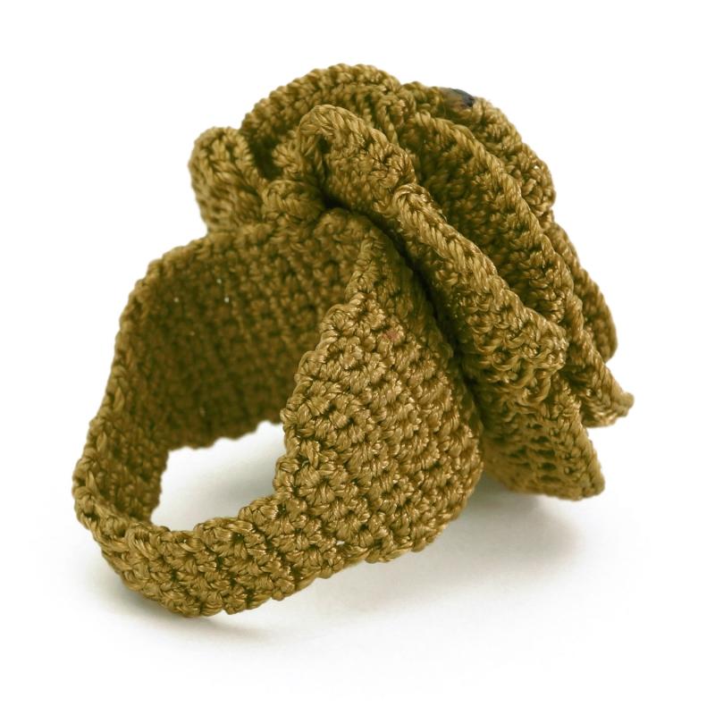 Karawan Authentic Bague "Belkis" Vert Lichen