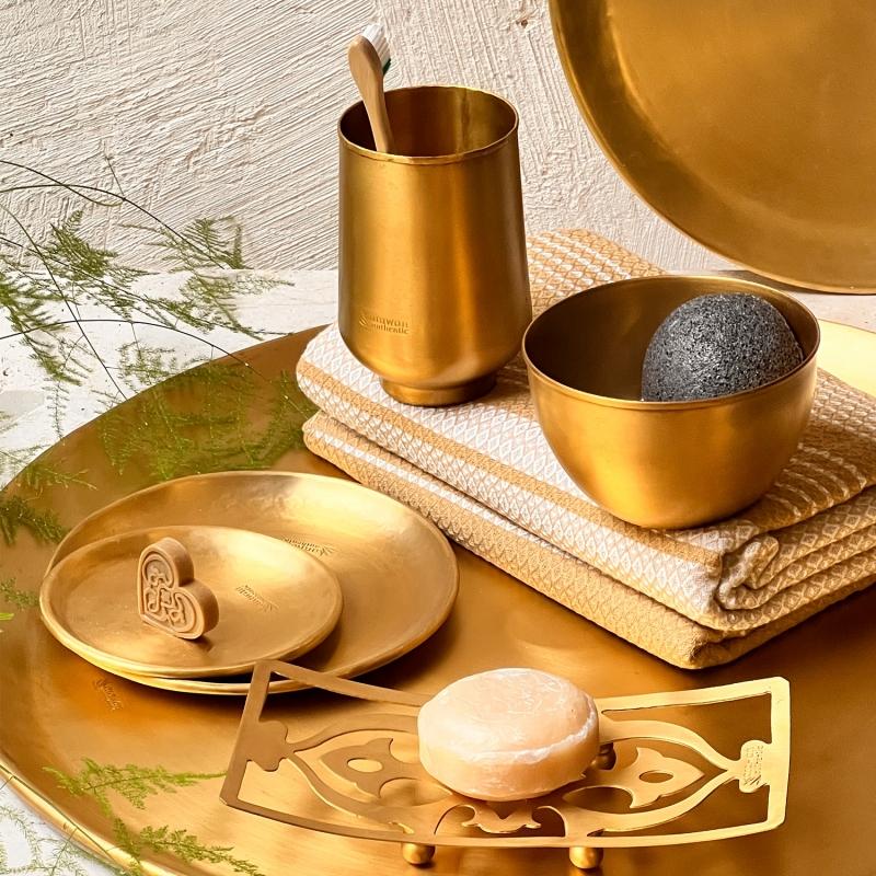 Karawan Authentic Bol En Laiton Lisse Doré 'Moon'