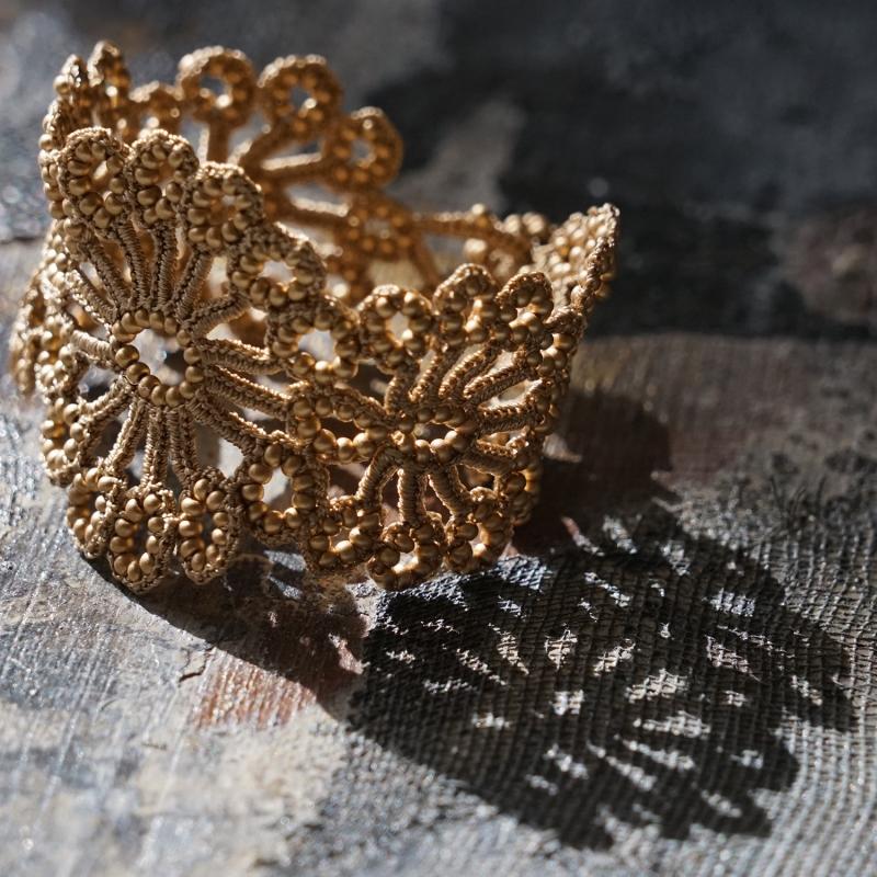 Karawan Authentic Bracelet "Hawa" Beige Or