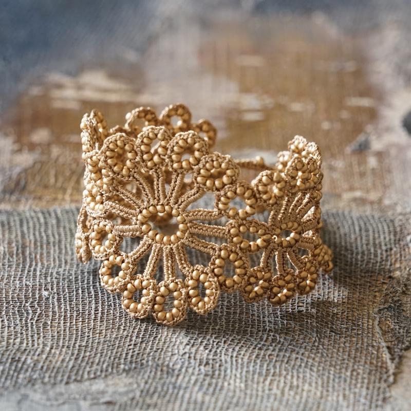 karawan authentic Bracelet "Hawa" Beige or