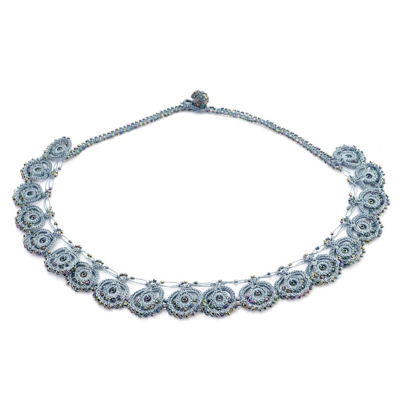 Karawan Authentic Collier "Eda" Gris Perle