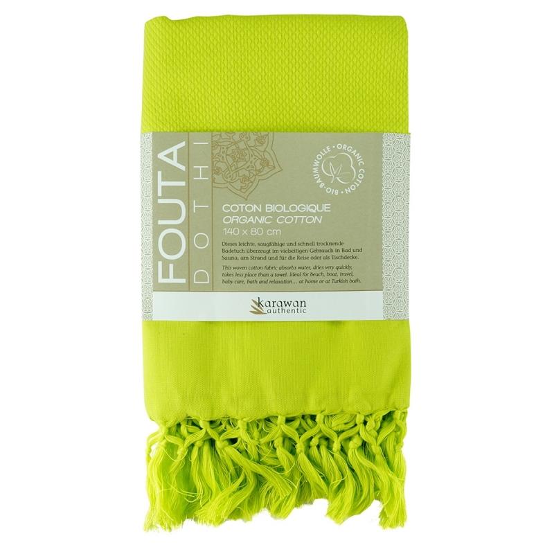 Karawan Authentic Fouta Dhoti En Coton Bio Basilic