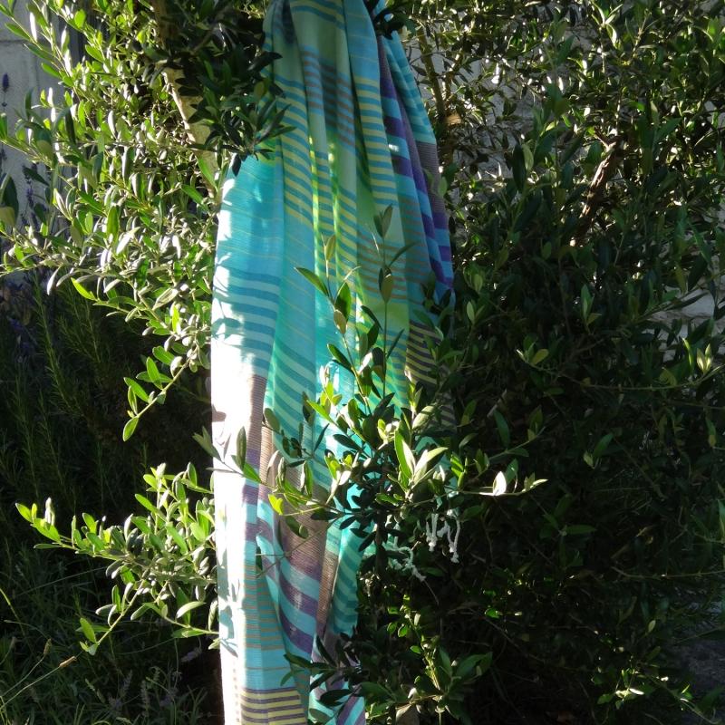Karawan Authentic Fouta En Coton Biologique Aqua