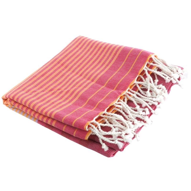 Karawan Authentic Fouta En Coton Biologique Azalée