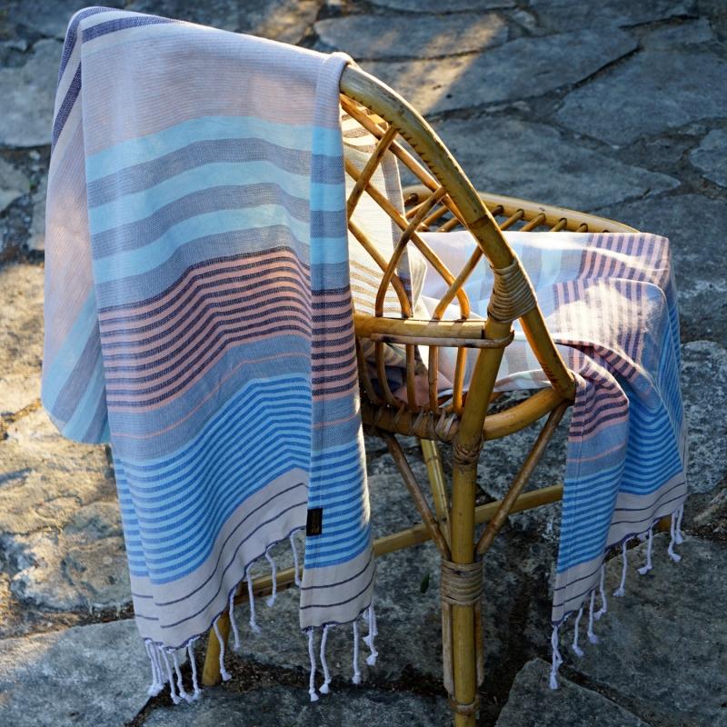 Karawan Authentic Fouta En Coton Biologique Waves
