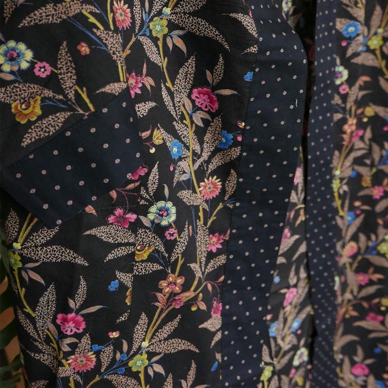 Karawan Authentic Kimono Black Flower