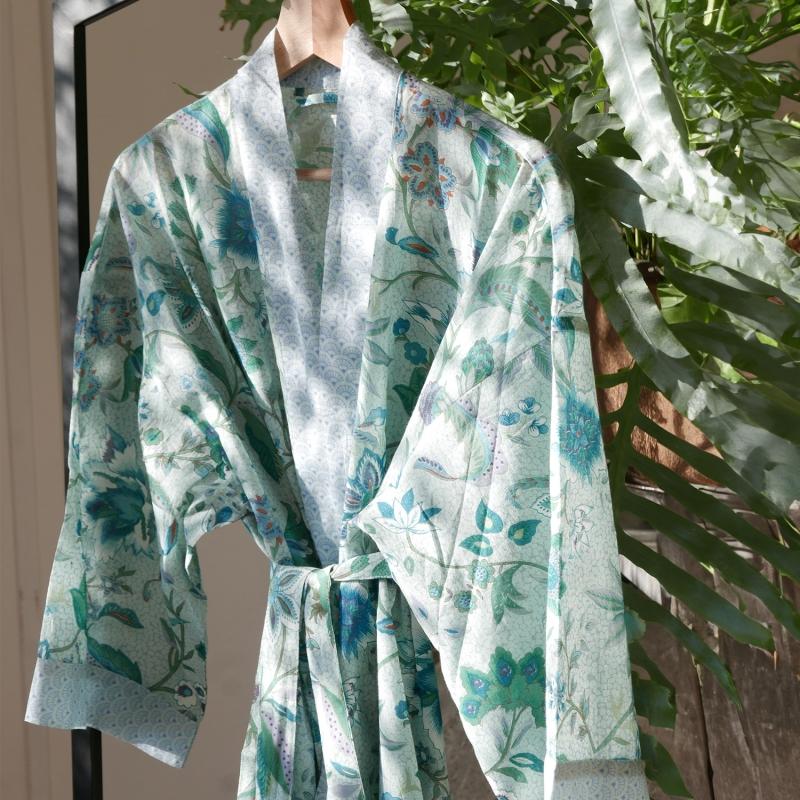 Karawan Authentic Kimono Blue Garden