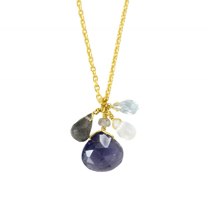 karawan authentic Pendentifs "Grapes" Iolite