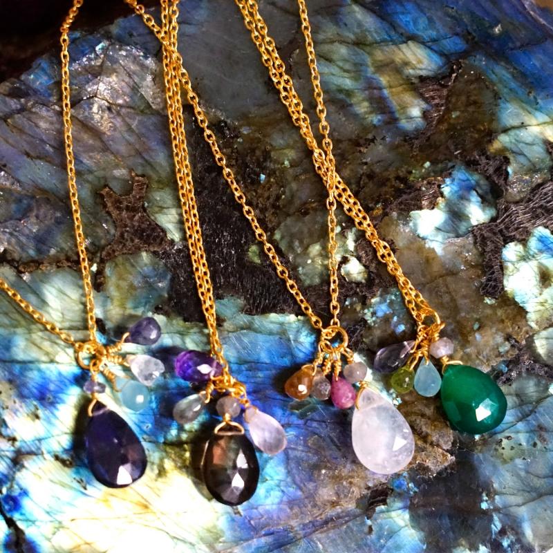 Karawan Authentic Pendentifs "Grapes" Topaze