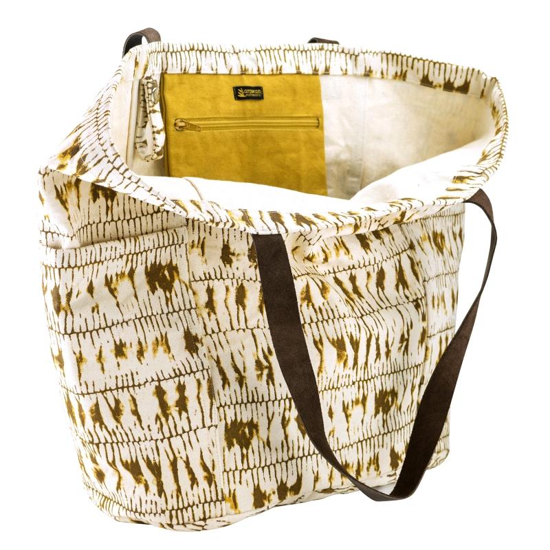 Karawan Authentic Sac Cabas "SHADE" Imprimé Safran