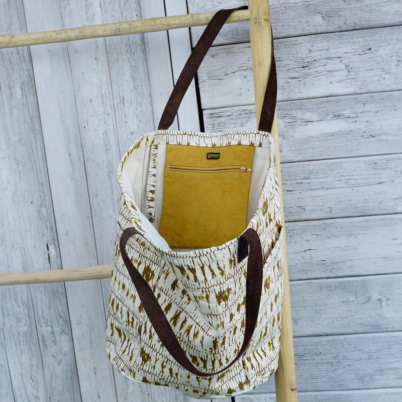 karawan authentic Sac cabas "SHADE" imprimé safran karawan authentic Sac cabas "SHADE" imprimé safran