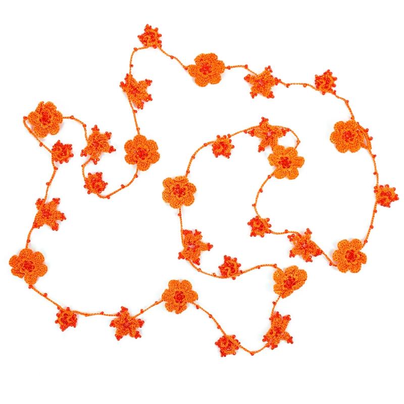 karawan authentic Sautoir "Crystal" Papaye