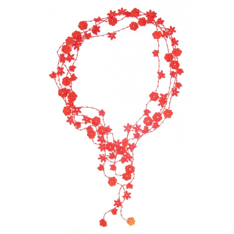 Karawan Authentic Sautoir "Crystal" Rouge Vif