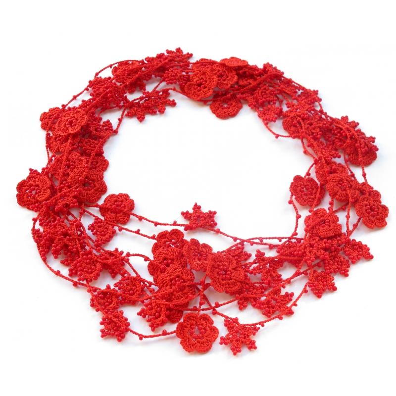 Karawan Authentic Sautoir "Crystal" Rouge Vif