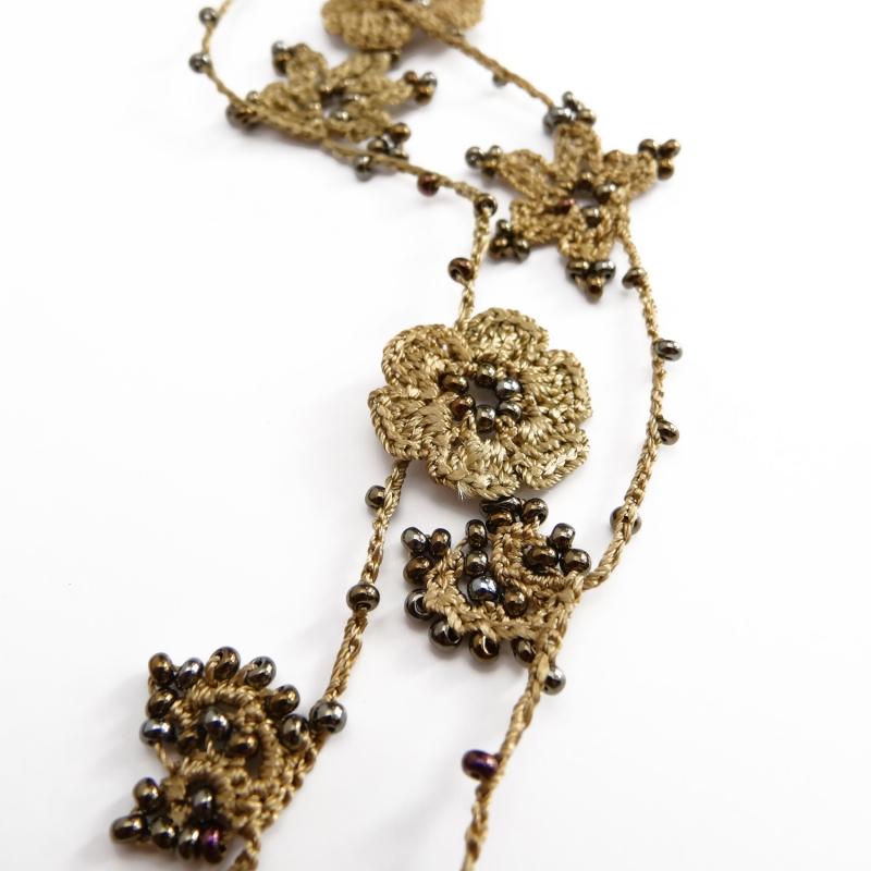 Karawan Authentic Sautoir "Crystal" Vert Lichen