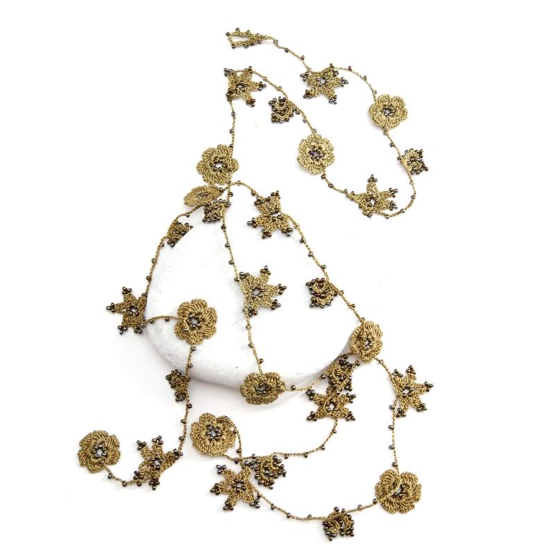 karawan authentic Sautoir "Crystal" Vert lichen