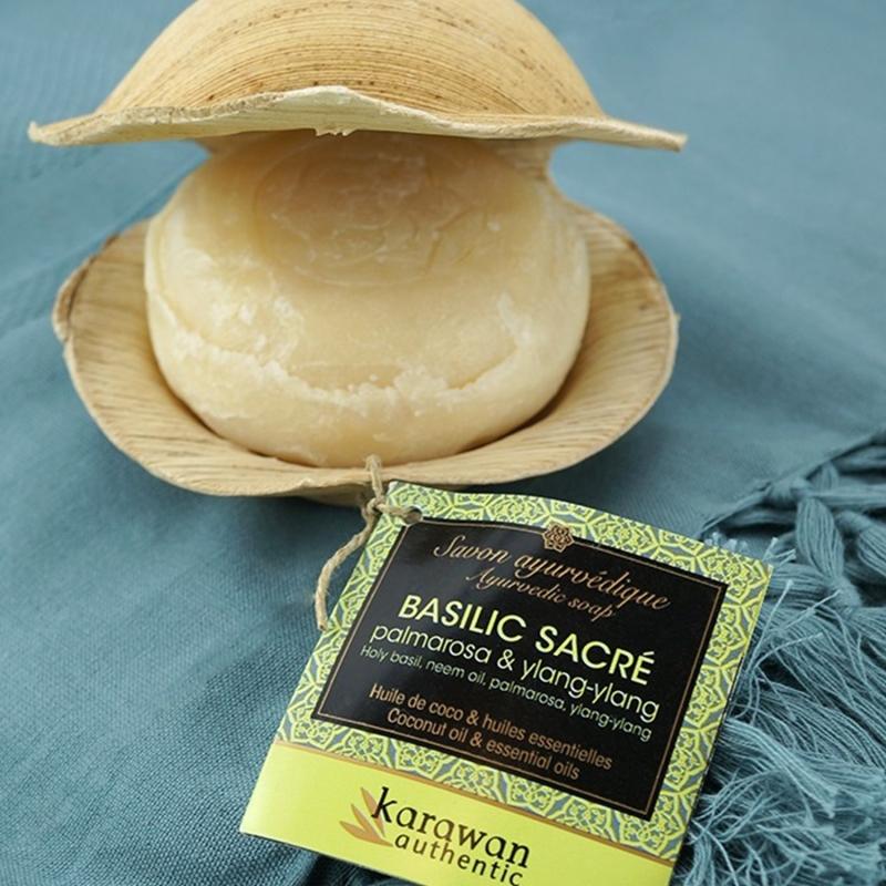 karawan authentic Savon ayurvédique Basilic Sacré karawan authentic Savon ayurvédique Basilic Sacré