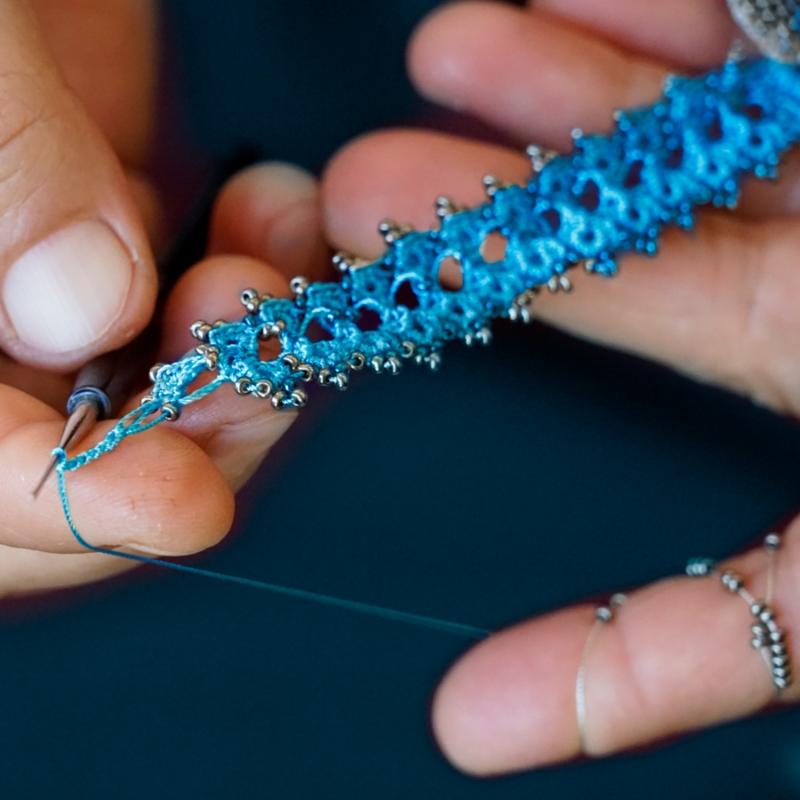 Karawan Authentic Tour De Cou "Crystal" Bleu Nuit