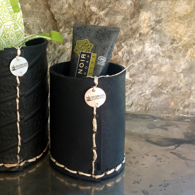 karawan authentic Lot de pots droit en pneu recyclé