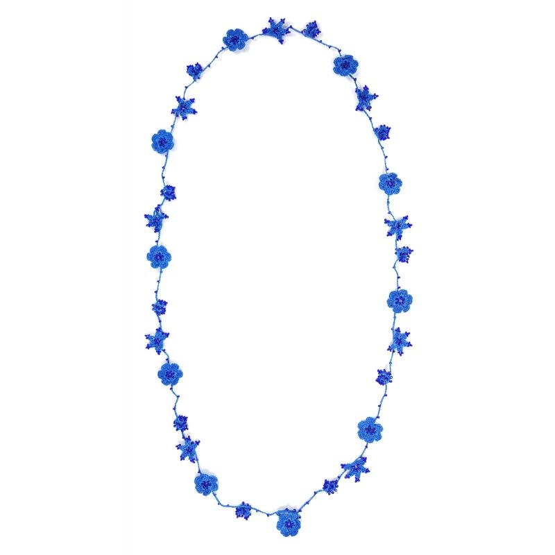 Karawan Authentic Sautoir "Crystal" Indigo électrique