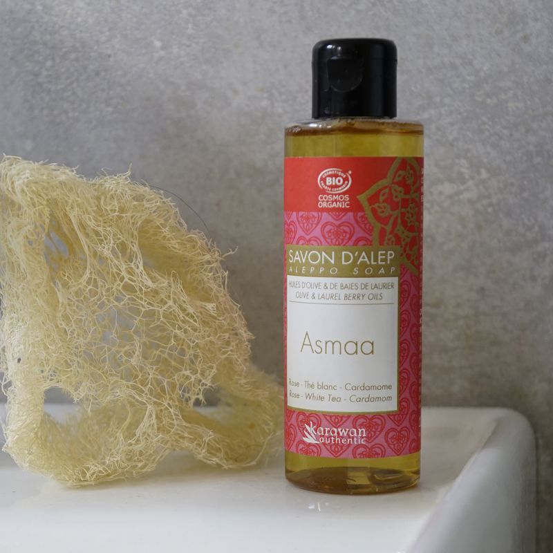 karawan Authentic Savon D'Alep Liquide CERTIFIE BIOLOGIQUE PAR ECOCERT Parfumé Asmaa
