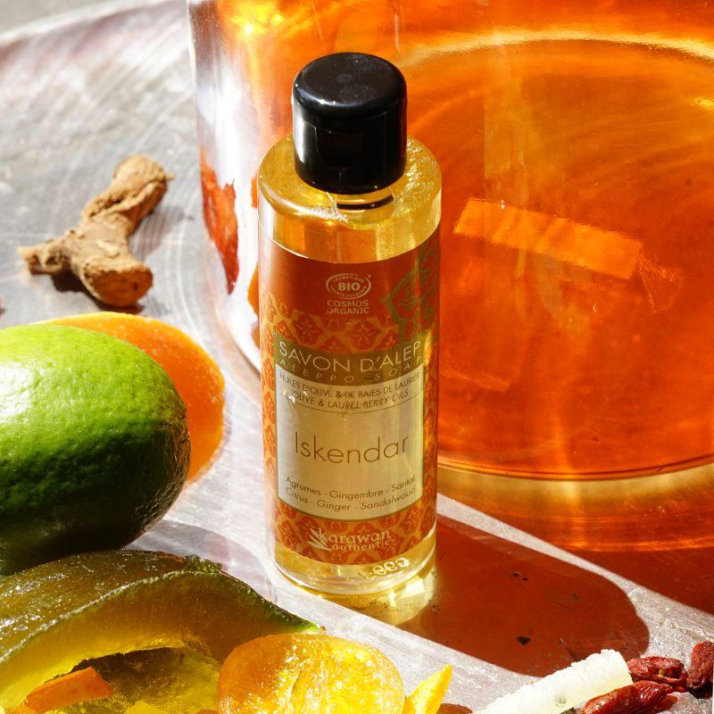 Karawan Authentic Savon D'Alep Liquide CERTIFIE BIOLOGIQUE PAR ECOCERT Parfumé Iskendar