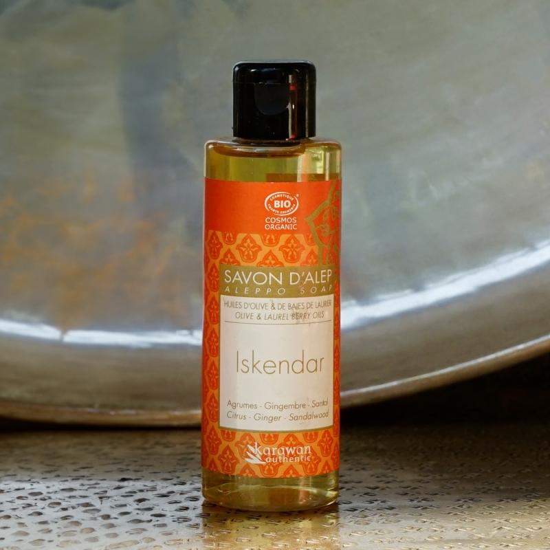 karawan authentic Savon d'Alep liquide CERTIFIE BIOLOGIQUE PAR ECOCERT parfumé Iskendar