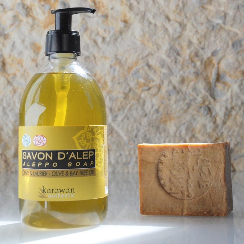 Karawan Authentic Savon D'Alep Liquide Certifié Cosmos Organic Par Ecocert