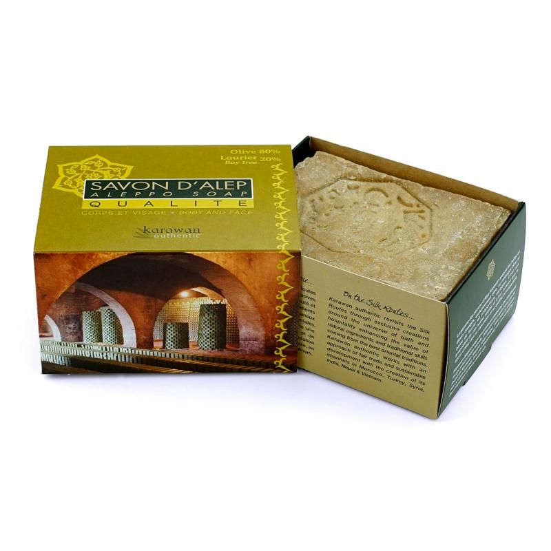 karawan authentic Savon d'Alep Qualité 20% en boîte fourreau