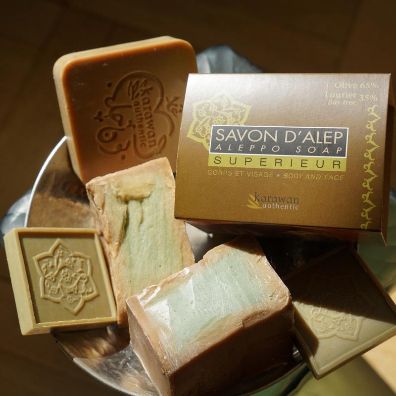 Karawan Authentic Savon D'Alep Supérieur 35% En Boîte Fourreau