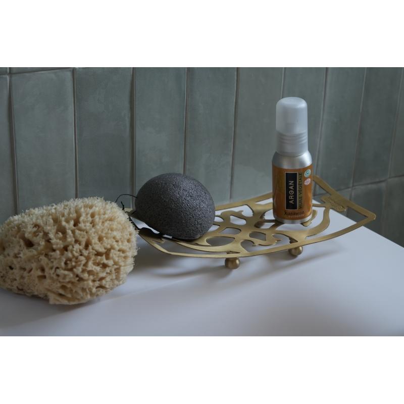 karawan authentic Support de salle de bain en laiton lisse doré 'Naïri'