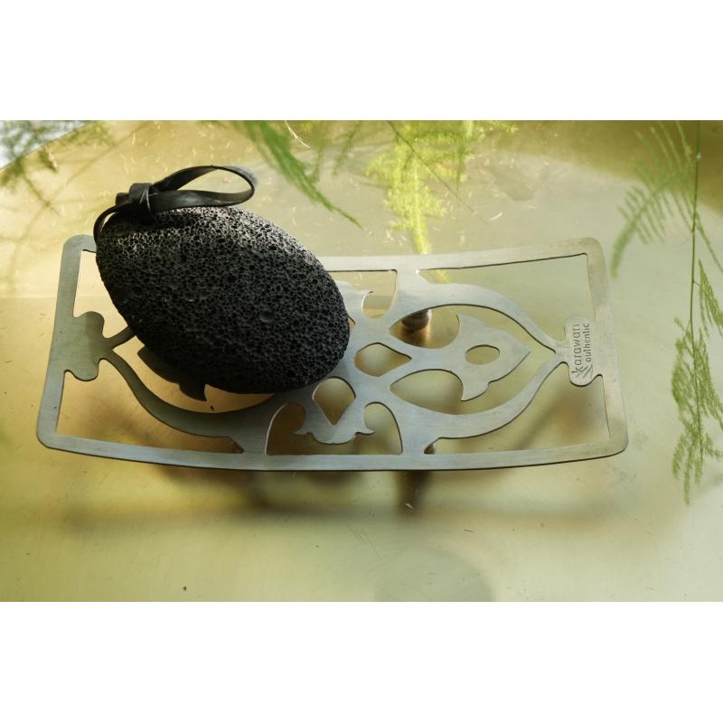 karawan authentic Support de salle de bain en laiton lisse 'Naïri'