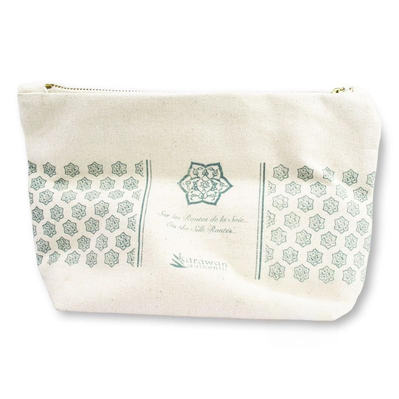 Karawan Authentic Trousse De Toilette En Coton Bio Imprimée En Sérigraphie