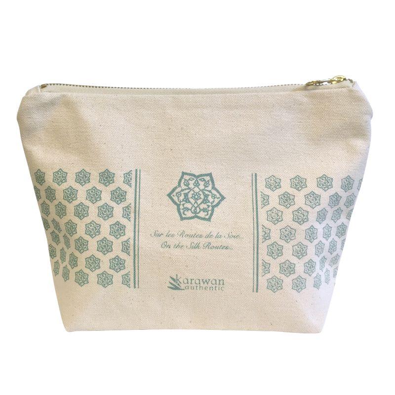 Karawan Authentic Trousse De Toilette En Coton Bio Imprimée En Sérigraphie