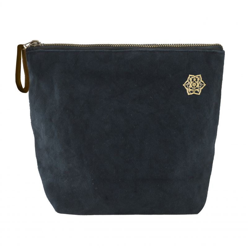 karawan authentic Trousse moyen modèle "SHADE" uni indigo